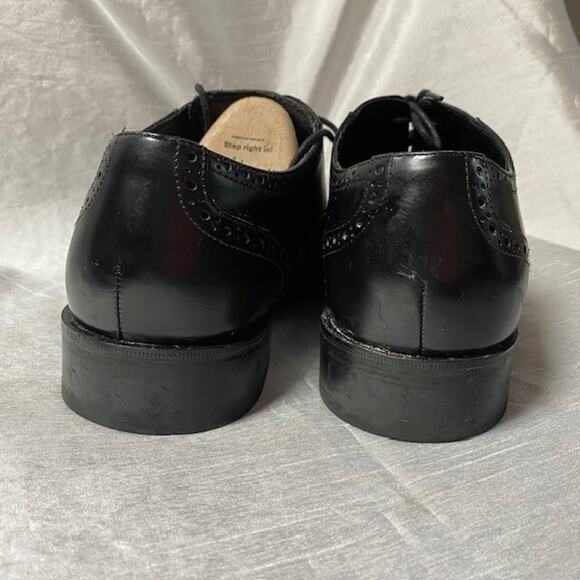 Cole Haan Grand OS Black Leather Wingtip Mens 9.5 Dress Shoes - Picture 6 of 10